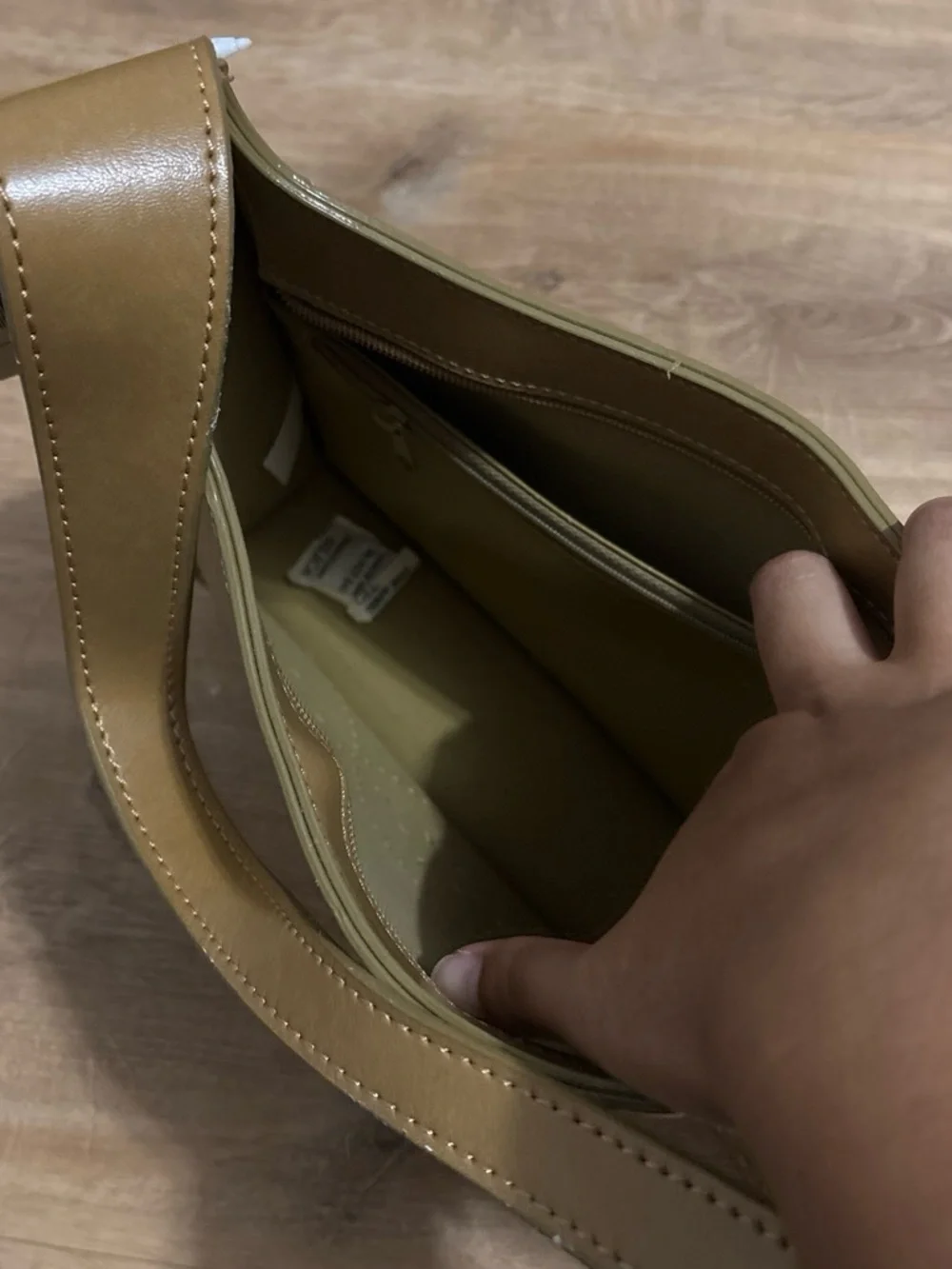 Mondani Tan Perforated Leather Hobo
